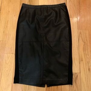 THE LIMITED Black Leather Skirt